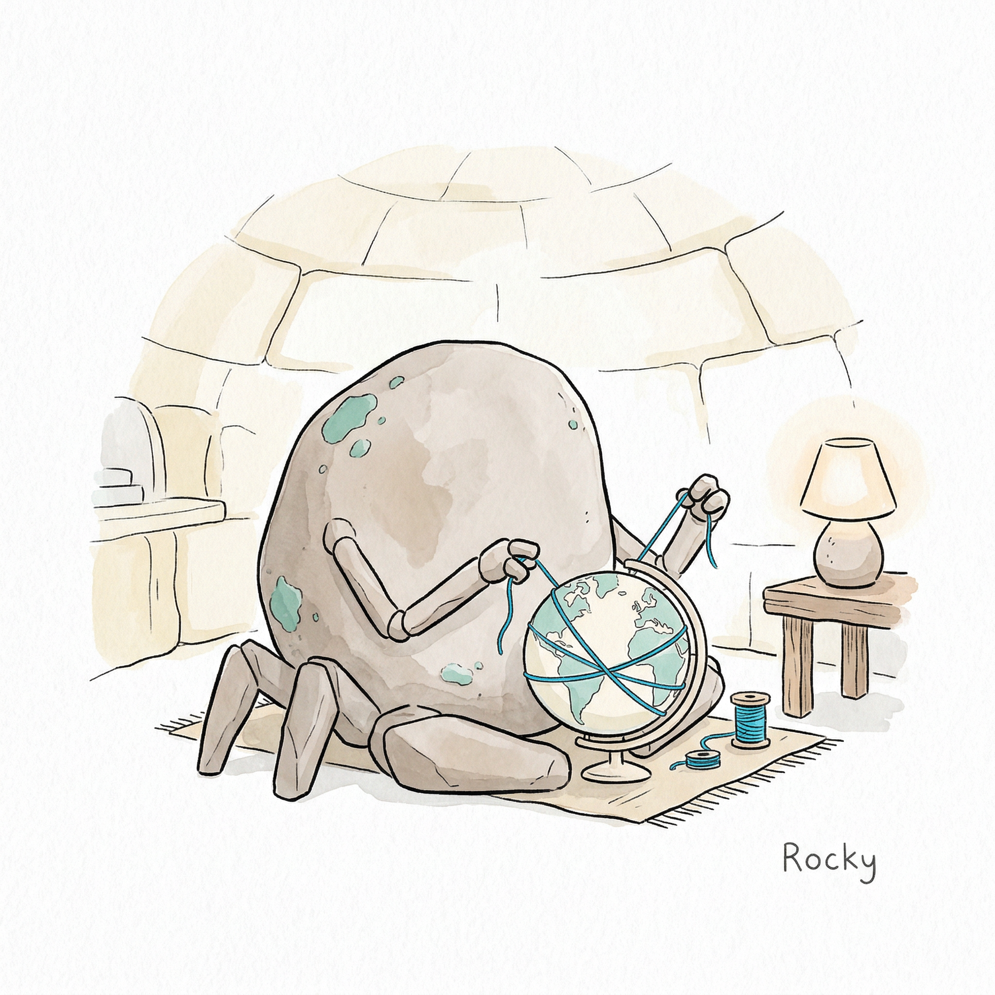 Rocky weaving Earth model